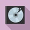 Garbage cd disk icon, flat style