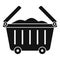 Garbage city cart icon, simple style