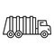 Garbage city truck icon, outline style