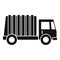 Garbage city truck icon, simple style