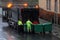 Garbage collector lorry colecting waste in Kastrup