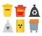 Garbage container. A bucket, a sack, a barrel, a box. Dangerous