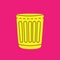 Garbage container. Trash metal can illustration. Package with garbage. Problem globe pollution illustration