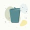 The garbage container. Vector icon Trash can. Waste. Layers grouped for easy editing illustration.