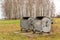 Garbage containers in the countryside