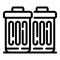 Garbage containers icon, outline style