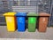 Garbage containers waste segregation recycling