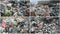 Garbage dump of plastic waste in nature
