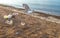 Garbage dumps on a sandy beach of the Red Sea, Middle East