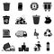 Garbage Icons Black