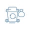 Garbage line icon concept. Garbage flat  vector symbol, sign, outline illustration.