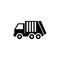 Garbage Loader Truck, Sanitary Vehicle Vector Icon
