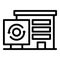 Garbage processing plant icon, outline style