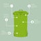 Garbage recycling infographic