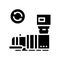 garbage recycling machine glyph icon vector illustration