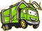 Garbage Rubbish Truck Cartoon