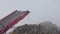 Garbage on shredding line at landfill at winter, Russia