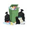 Garbage stack illustration