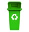 Garbage Trash Bin with Recycle Symbol