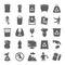 Garbage and trash simple icons set for web and mobile design