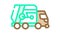 garbage truck color icon animation