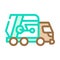 garbage truck color icon vector illustration