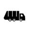 Garbage truck silhouette icon