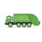 Garbage truck. Trash, waste and rubbish transporting machine for recycle. Vector