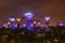 Garden by the Bay futuristic part night view, Singapore