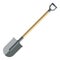 Garden bayonet shovel, trowel icon, flat style.