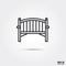 Garden bench line icon