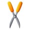 Garden bush scissors icon, cartoon style