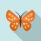 Garden butterfly icon, flat style