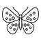 Garden butterfly icon, outline style