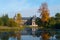 Garden and castle of Twickel in autumn, Delden
