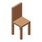 Garden chair icon, isometric style