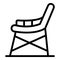 Garden chair icon, outline style