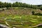 Garden and chateau La Chatonniere near Villandry. Loire Valley