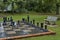 Garden Chess Sets wth water drops after rainy night in Sabie