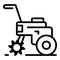 Garden cultivator icon outline vector. Combine equipment