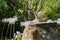 Garden decoration with a pigeon in the british cemetery in Corfu