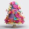 Garden of Delights: A Vibrant Multi-tiered Wedding Cake