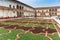 Garden design at the courtyard of the Red Fort in Agra