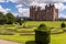 Garden and Drumlanrig Castle, Dumfriesshire, Scotland UK.