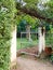 Garden entrance with ivy plants surrounding it.Garden inside Bangladesh national botanical garden