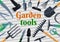 Garden and farm tools, vector