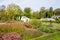 Garden with flowerbeds by castle Staverden.