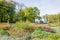 Garden with flowerbeds by castle Staverden.