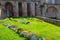 The garden with flowers in the Toulouse-Lautrec museum in Albi in France