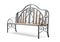 Garden forged bench on a white background. 3d rendering